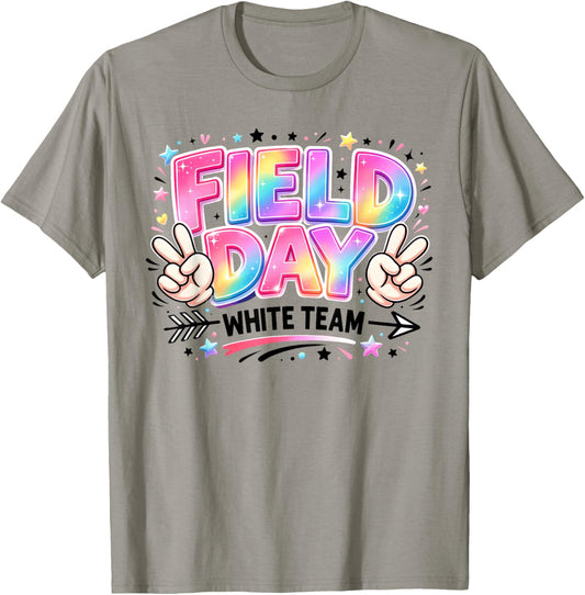 Field Day White Team Peace Hand Pastel Men Women Kid T-Shirt - T-Shirt | Sand