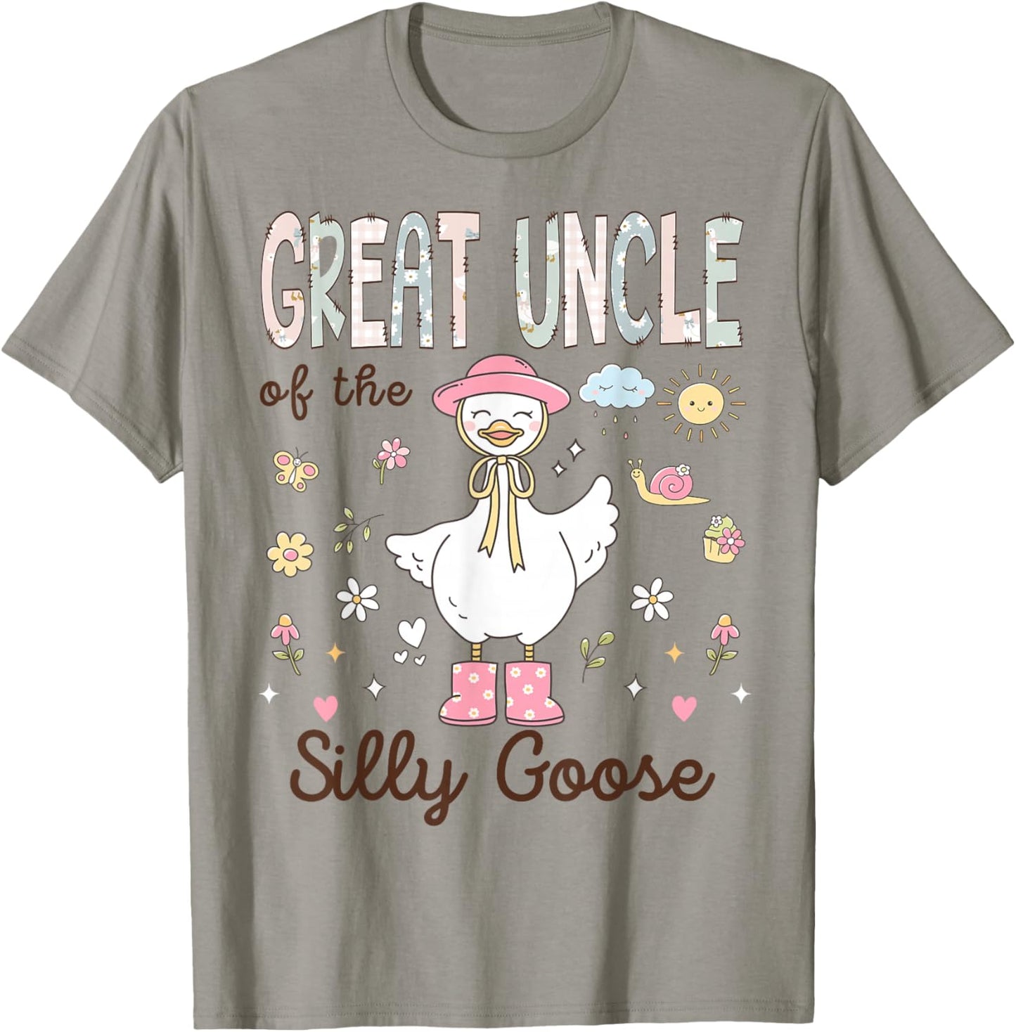 Great Uncle of The Silly Goose First Birthday Girl Family T-Shirt - T-Shirt | Sand