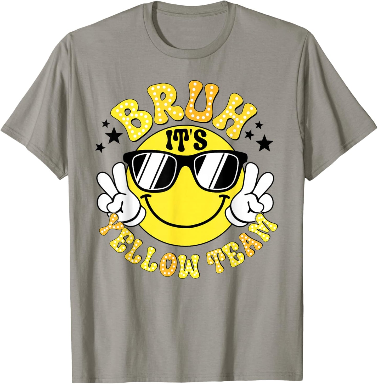 Field Day Bruh It's Yellow Team Fun Day Game Competition T-Shirt - T-Shirt | Sand