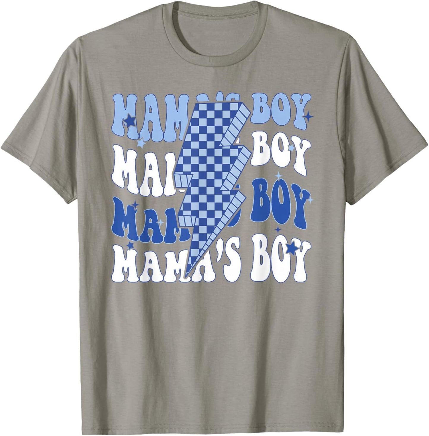 Cute Mama's Boy Checkered Toddler Kids Mother's Day T-Shirt - T-Shirt | Sand