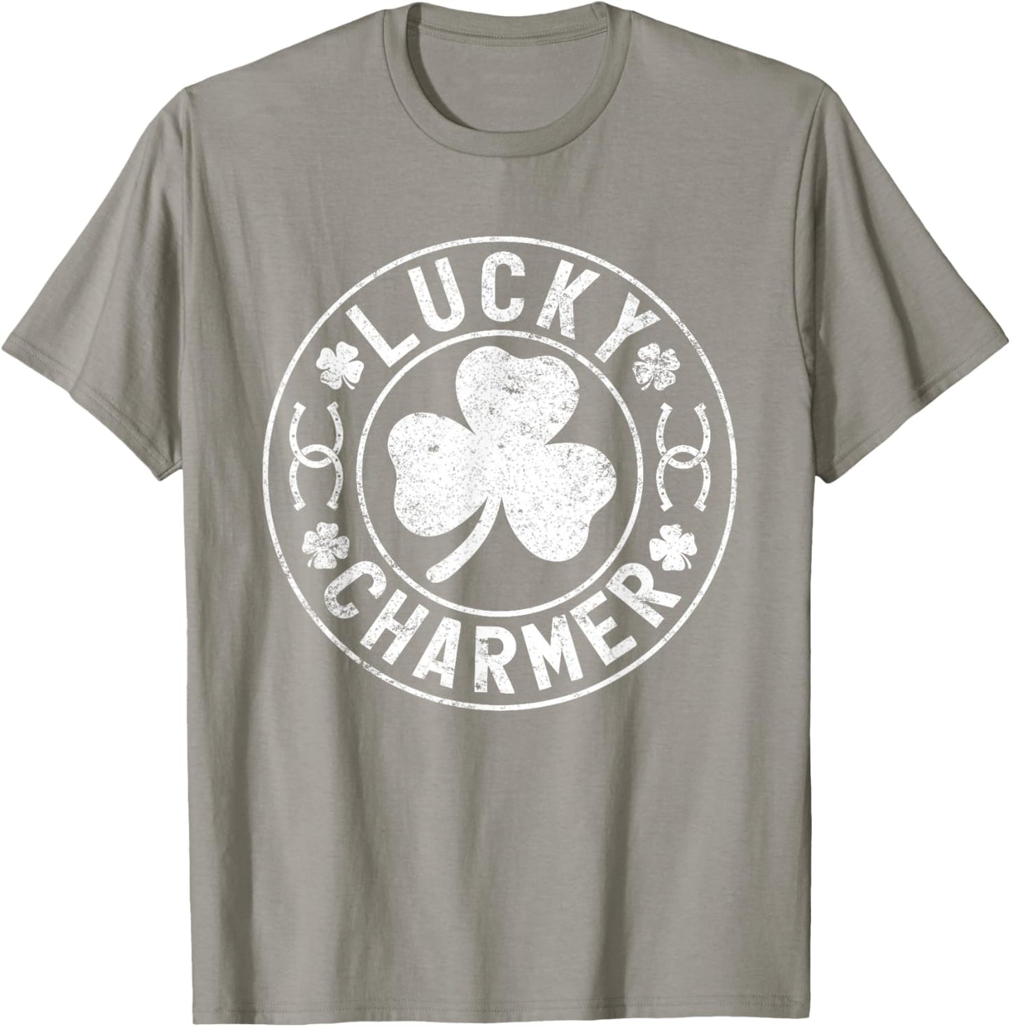 Lucky Charmer Funny Irish Shamrock St. Patrick’s Day T-Shirt - T-Shirt | Sand