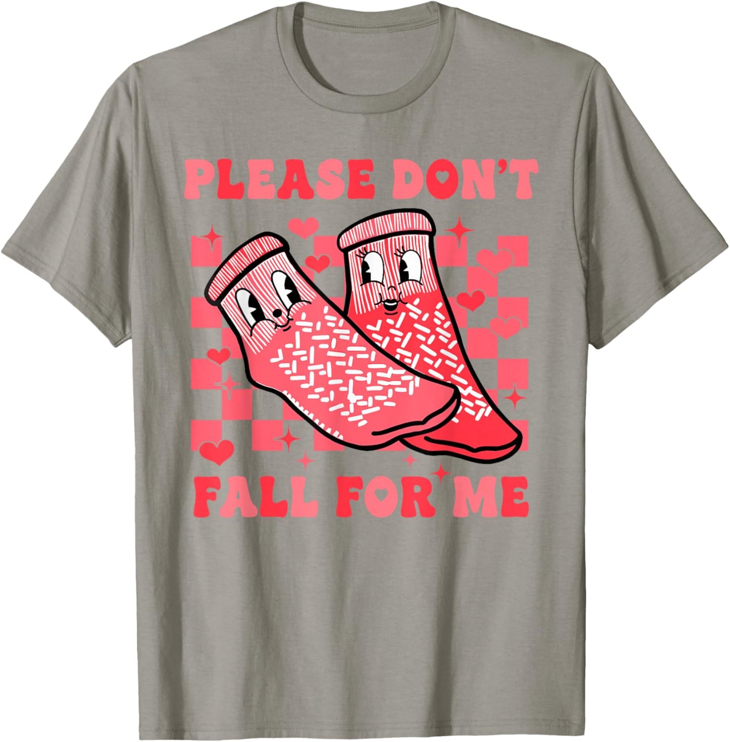 Valentine Please Don't Fall for Me RN PCT CNA Nurse T-Shirt - T-Shirt | Sand