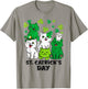 St Patricks Catricks Day Cats Saint Pattys Women Girls Kids T-Shirt - T-Shirt | Sand