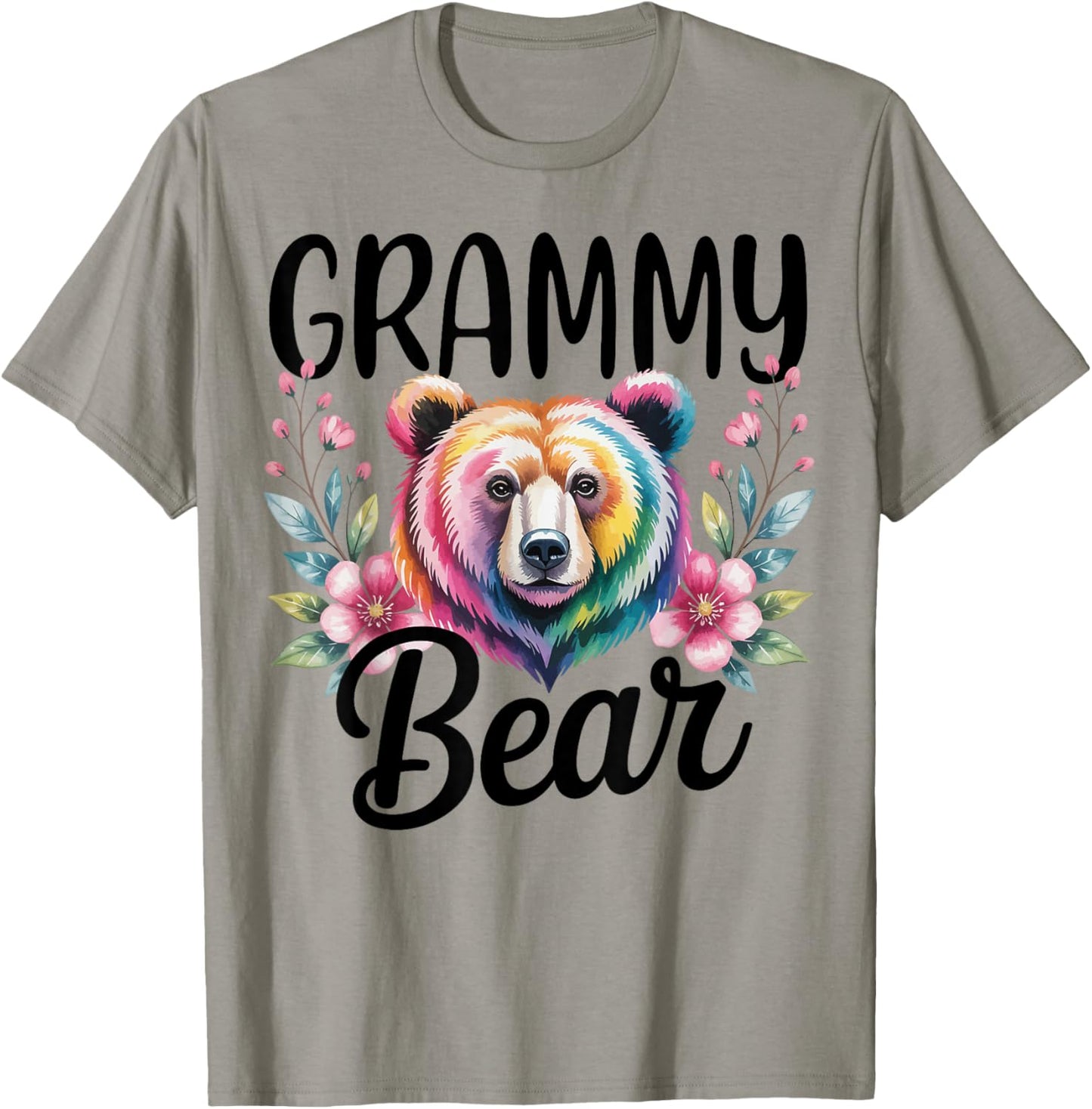 Grammy Bear Floral Graphic for Mothers Day Moments T-Shirt - T-Shirt | Sand