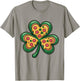 Funny Shamrock Pizza St Patrick’s Day Clover T-Shirt - T-Shirt | Sand