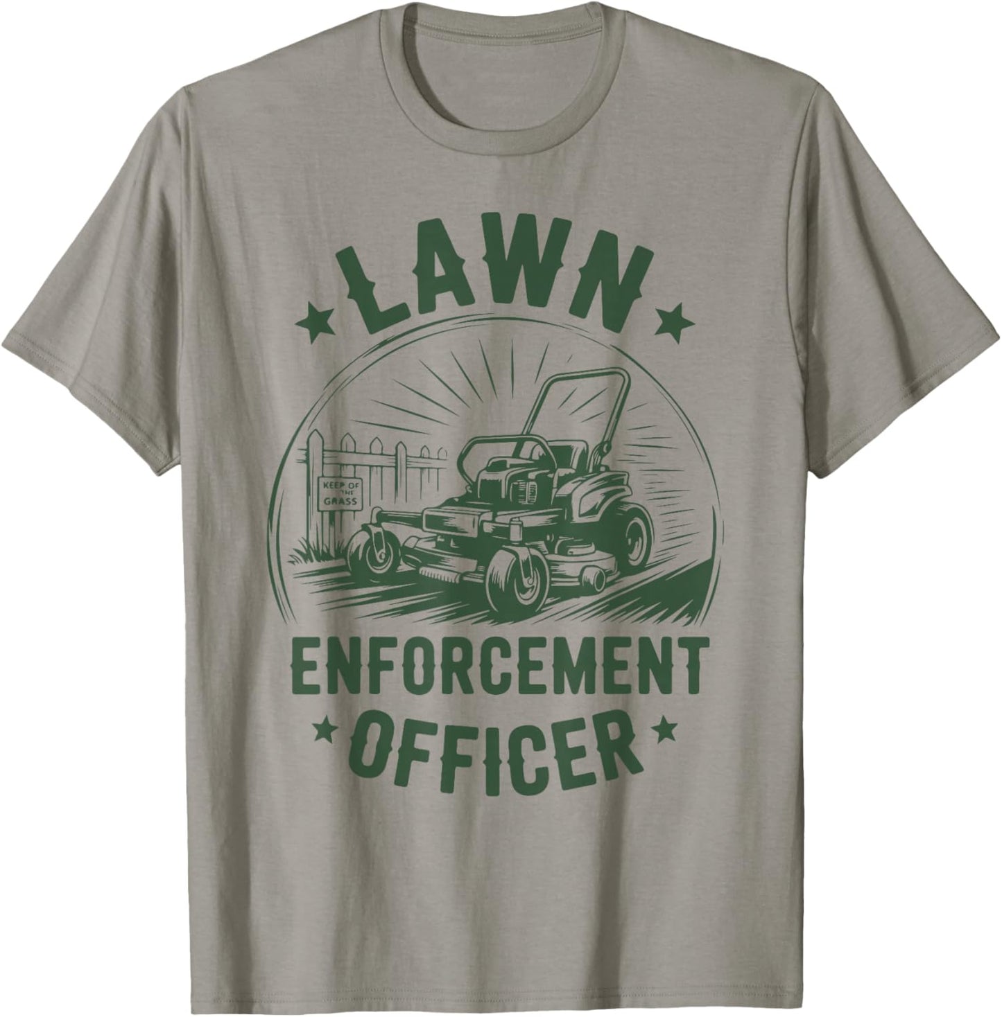Zero-Turn Lawn Enforcement Officer Mower Funny Mowing Gift T-Shirt - T-Shirt | Sand