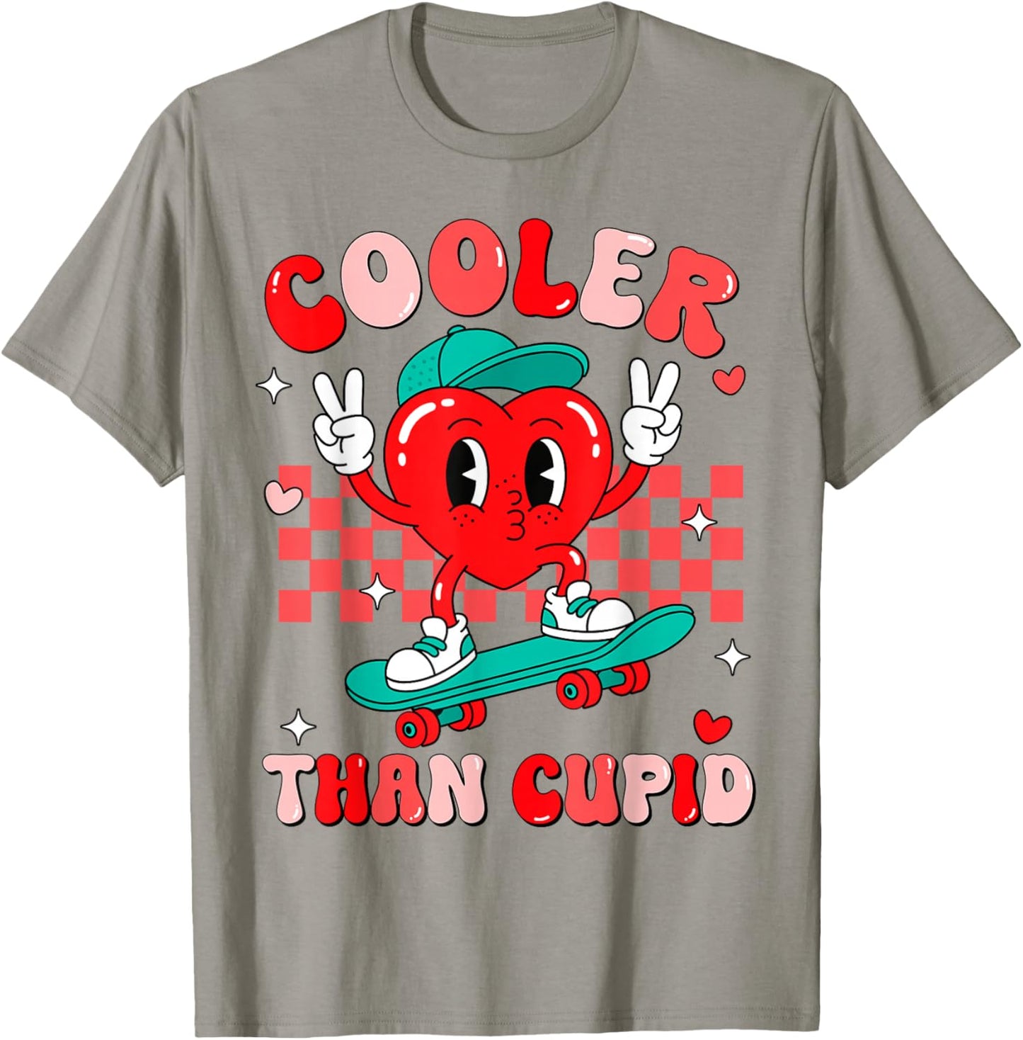 Cooler Than Cupid Valentines Day for Teens Kids Boys Girls T-Shirt - T-Shirt | Sand