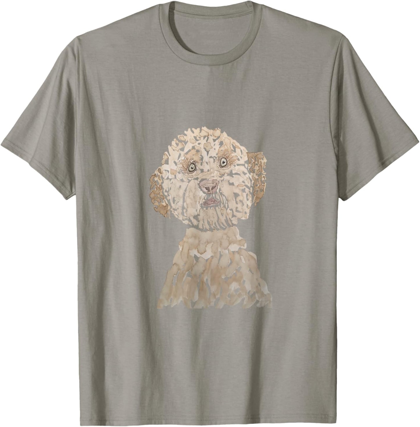 Lagotto Romagnolo Watercolor Italian Water Dog T-Shirt - T-Shirt | Sand