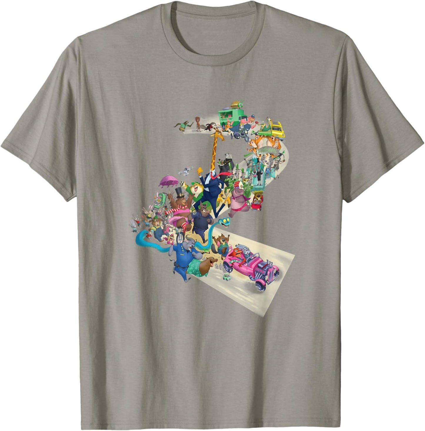 Disney Zootopia 2 Huge Parade Character Mashup T-Shirt - T-Shirt | Sand