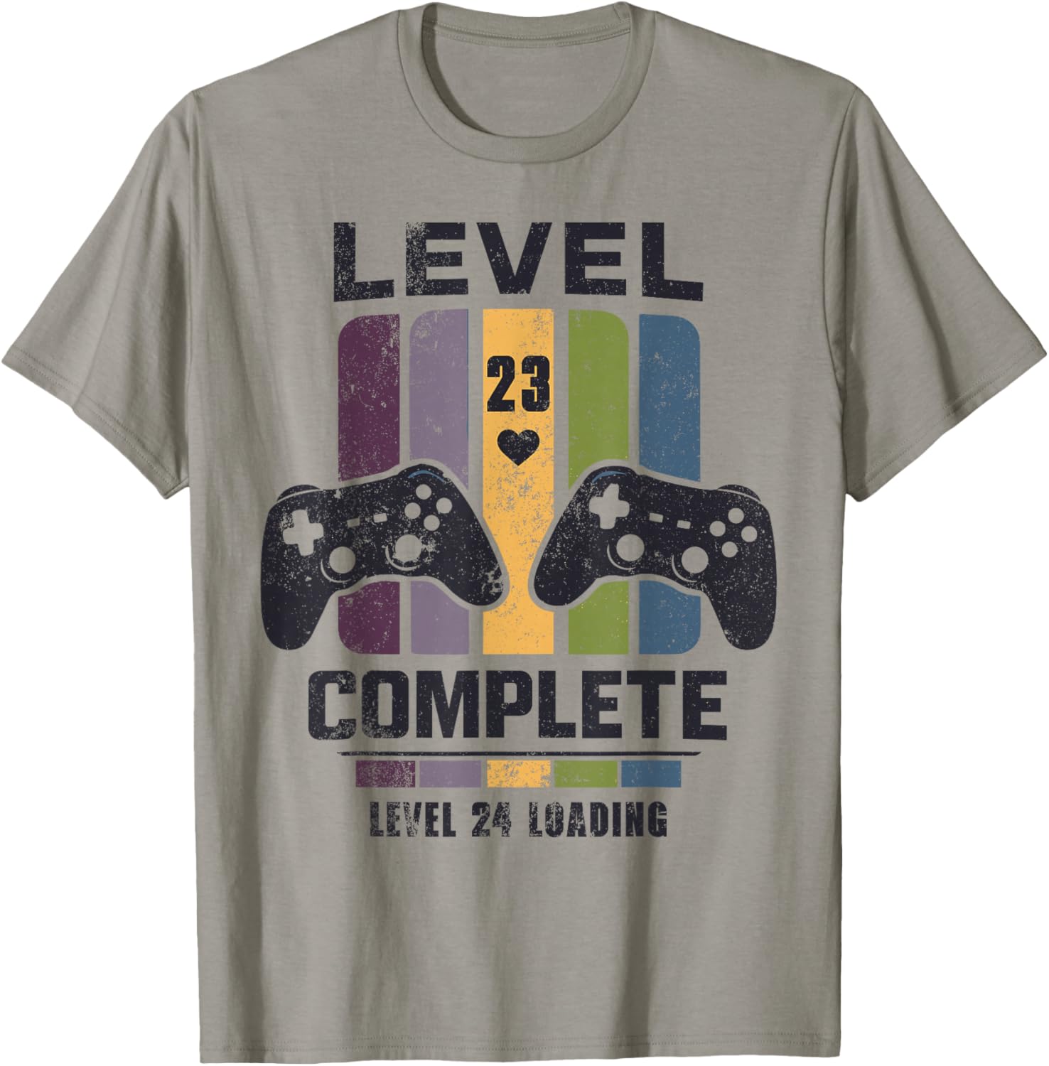 Vintage 23rd Wedding Anniversary Him Her Level 23 Complete T-Shirt - T-Shirt | Sand