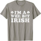 I'm A Wee Bit Irish Lucky Charm Groovy St. Patrick’s Day T-Shirt - T-Shirt | Sand