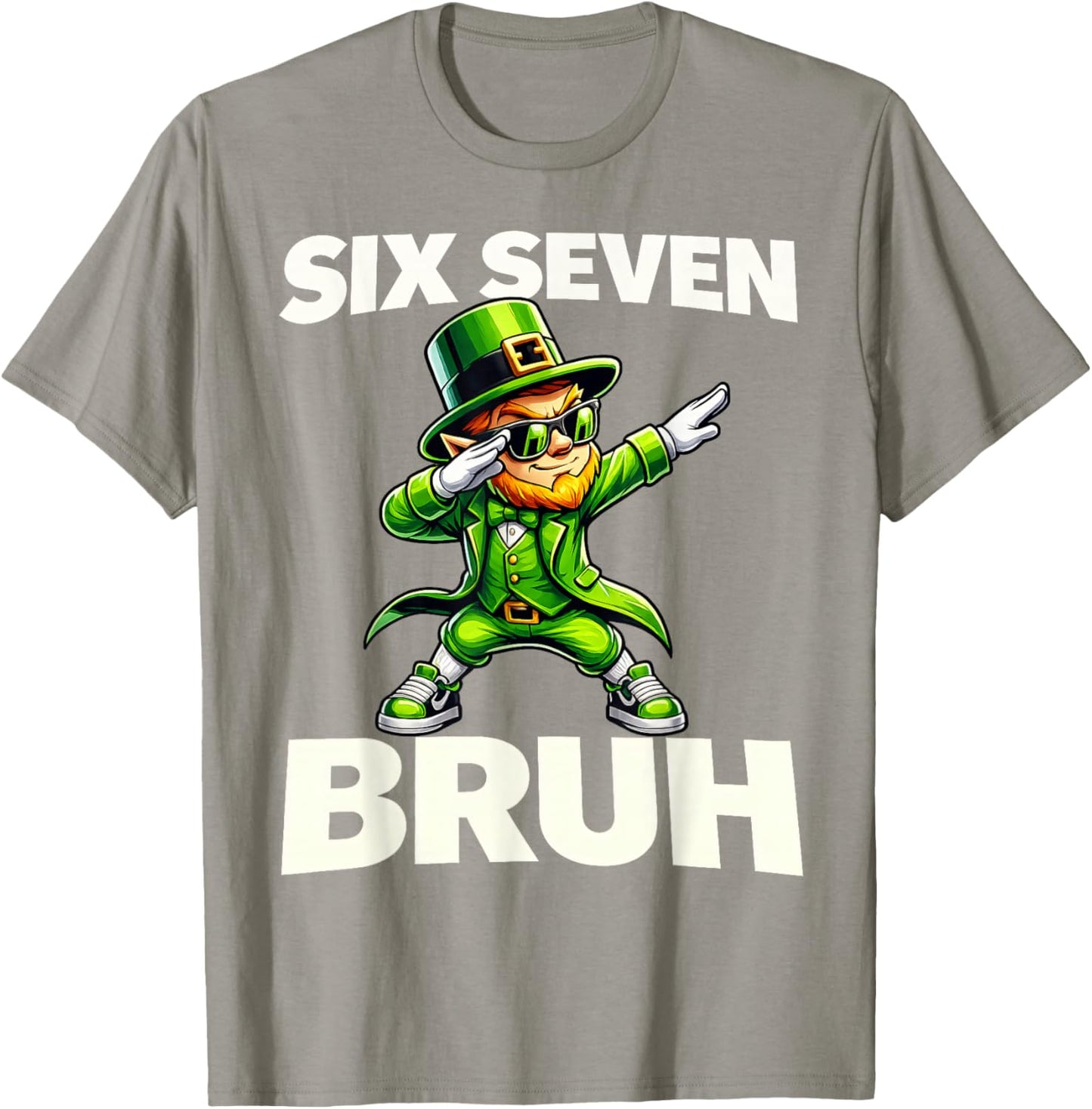 Boys st Patricks Day 67 Leprechaun Dab Six Seven Bruh Kids T-Shirt - T-Shirt | Sand