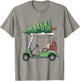 Golf Cart Christmas Tree Lights Funny Women Kids T-Shirt - T-Shirt | Sand