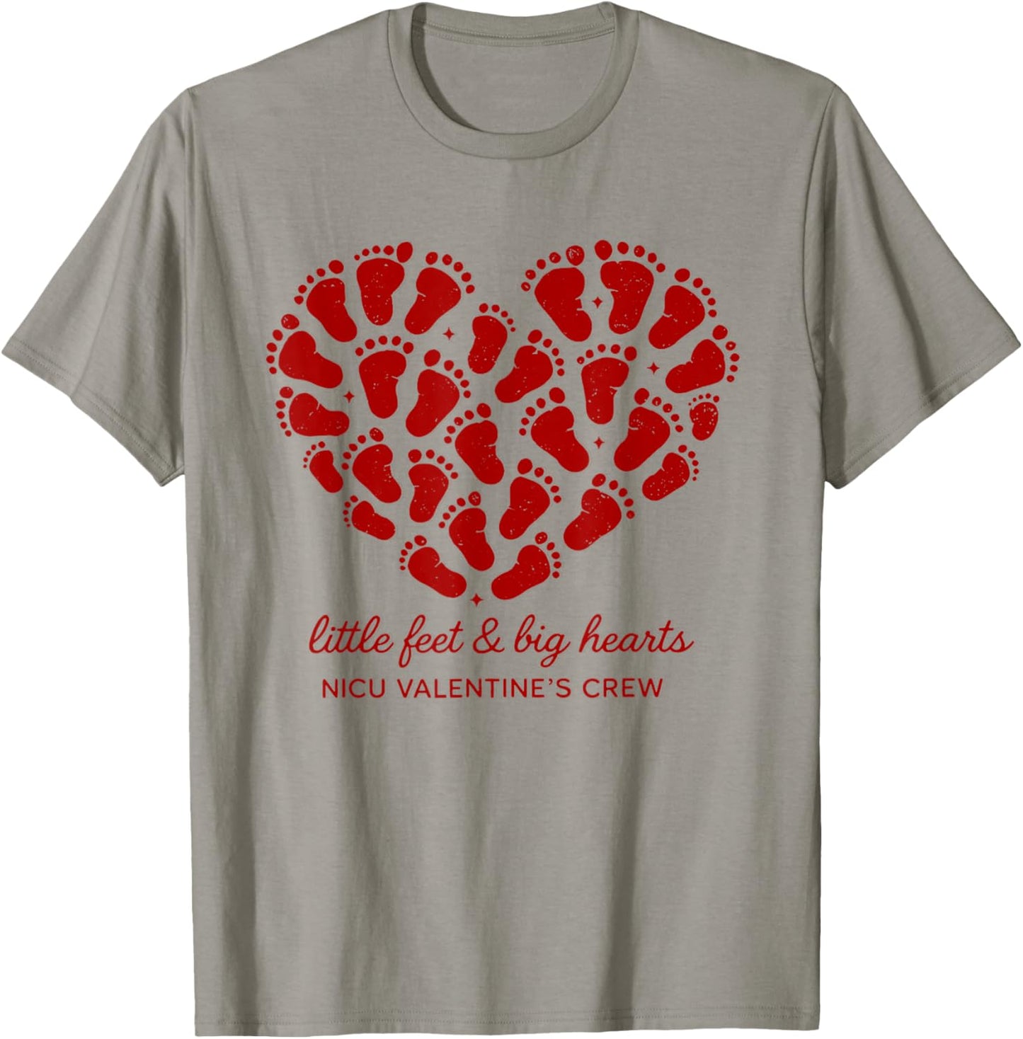 NICU Nurse Valentine's Day Neonatal Intensive Care Unit T-Shirt - T-Shirt | Sand