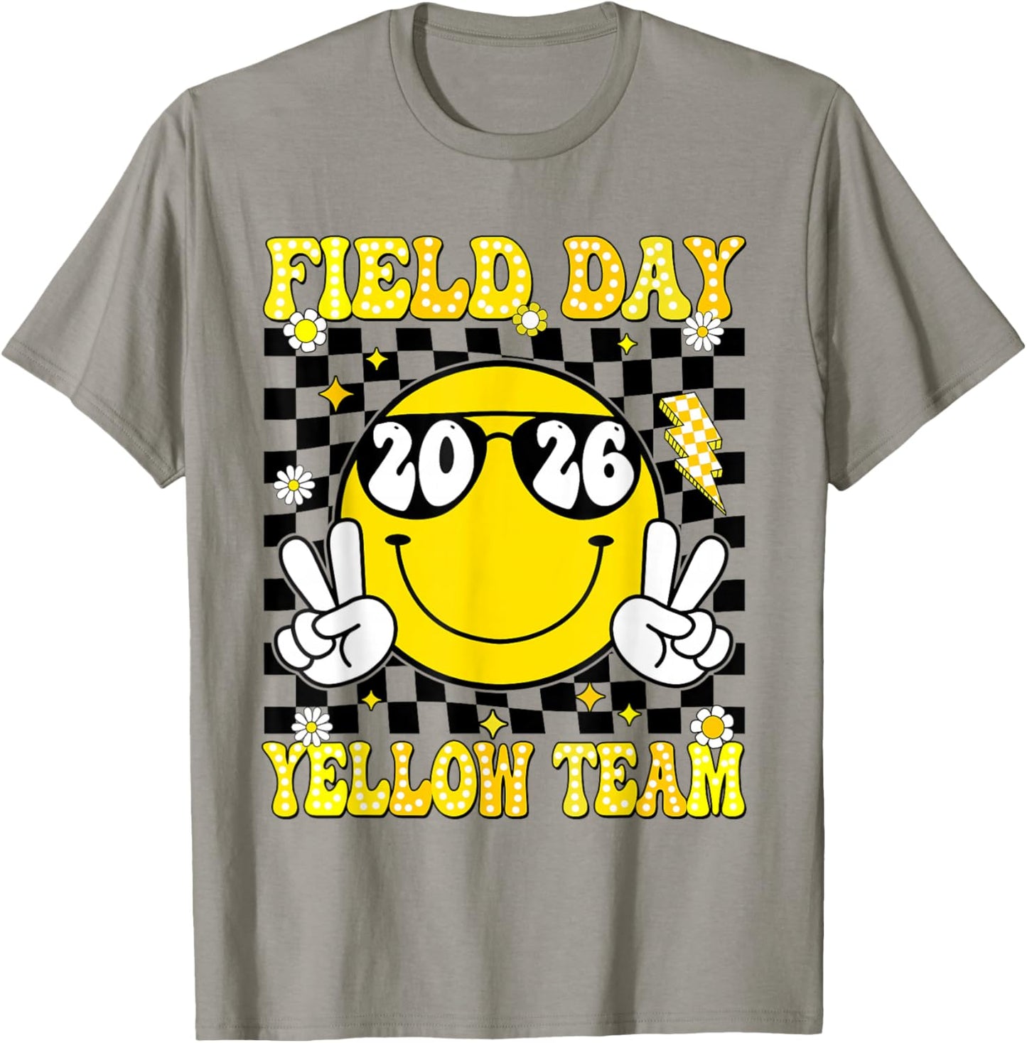 Field Day Yellow Team Funny for Teacher Kids Field Day Games T-Shirt - T-Shirt | Sand