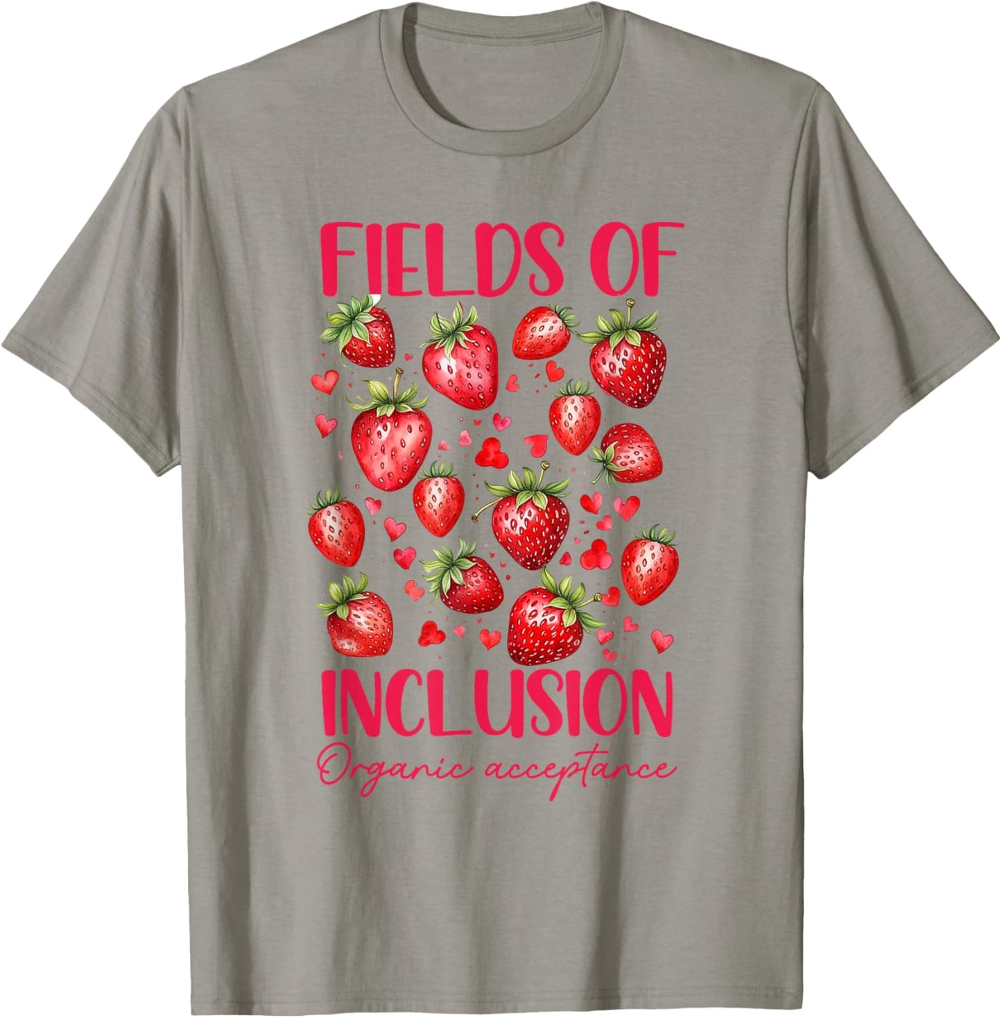 Autism Neurodiversity Strawberry SPED Fields of Inclusion T-Shirt - T-Shirt | Sand