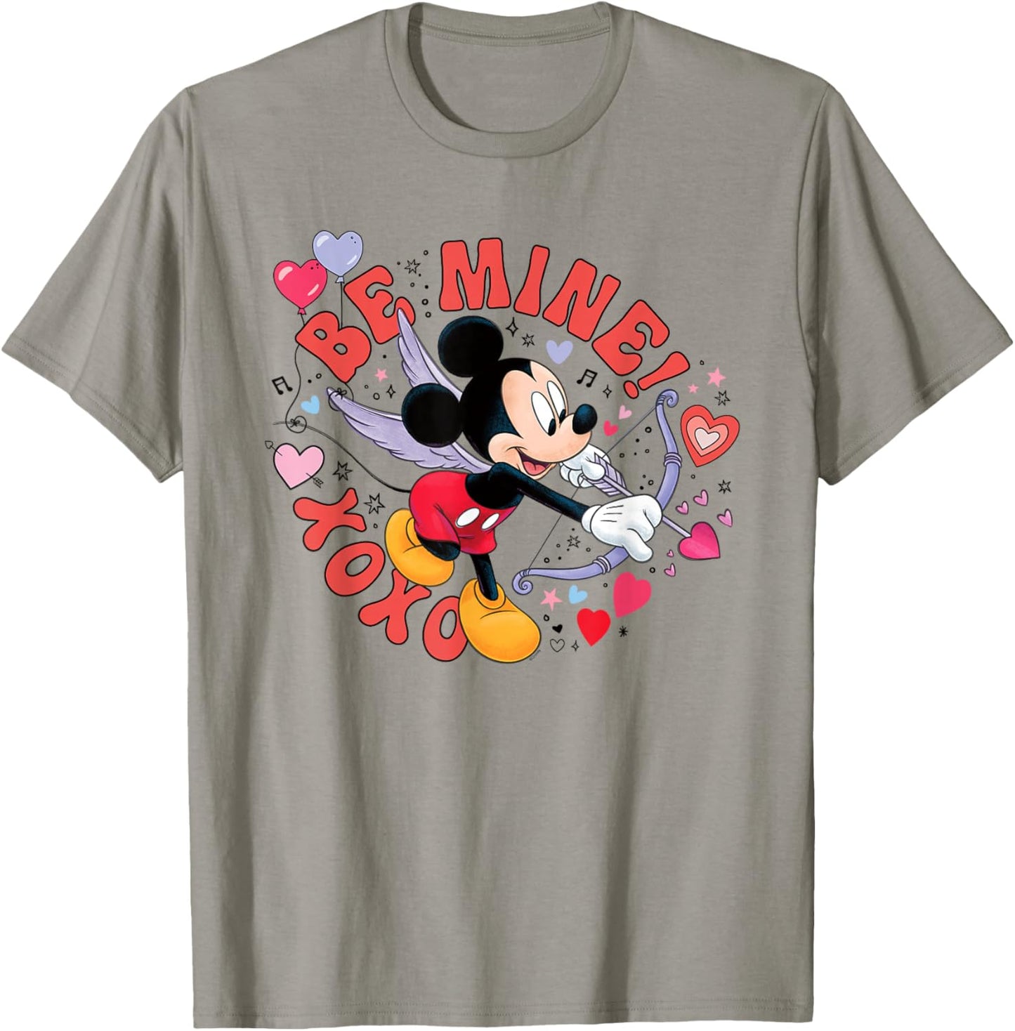 Disney Mickey Mouse Valentine's Day Cupid Be Mine! XOXO T-Shirt - T-Shirt | Sand