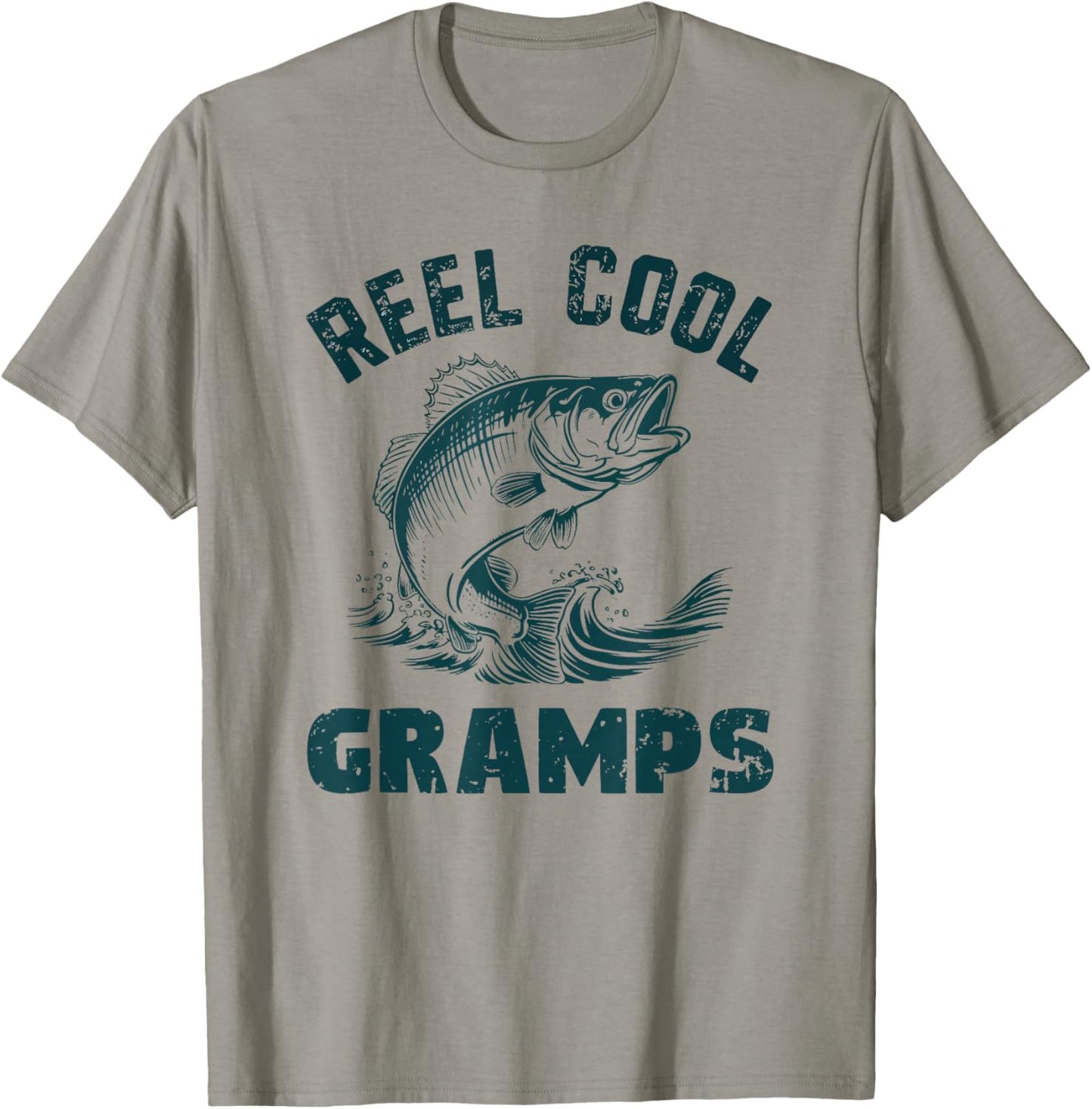 Reel Cool Gramps Fishing Grandpa Vintage Style T-Shirt - T-Shirt | Sand
