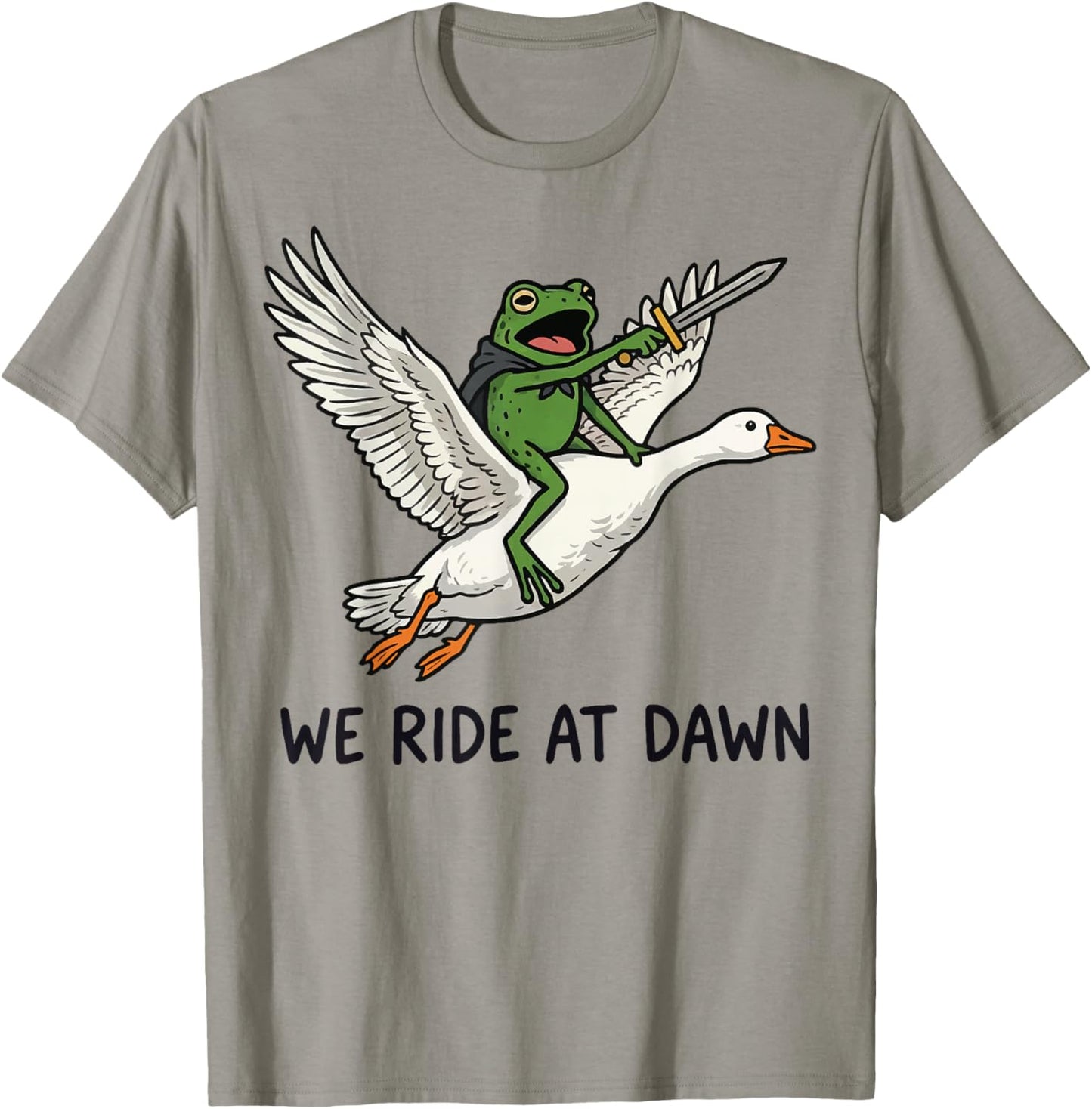 We Ride at Dawn Frog T-Shirt - T-Shirt | Sand