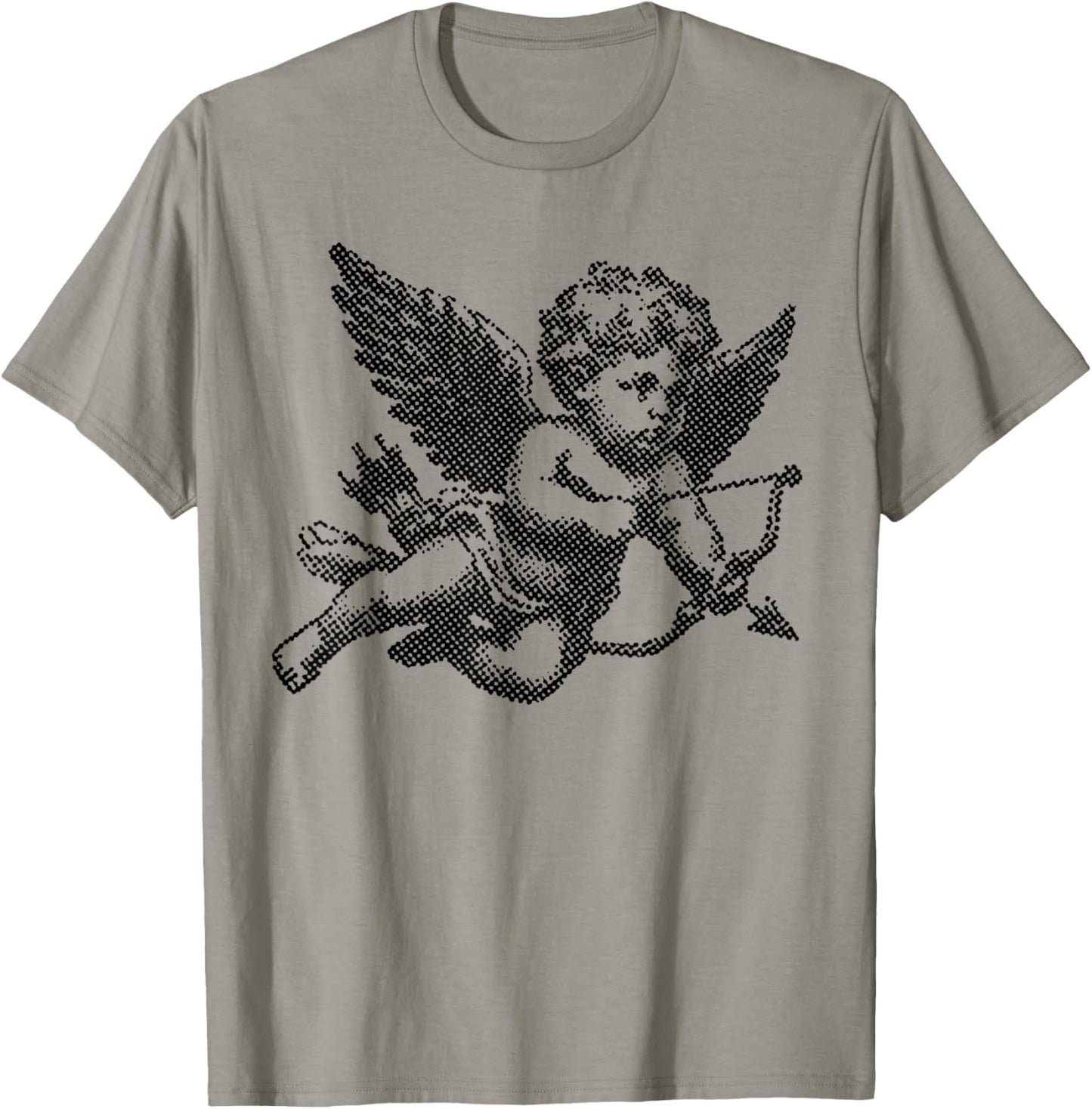 Vintage Cupid Cherub Black and White T-Shirt - T-Shirt | Sand