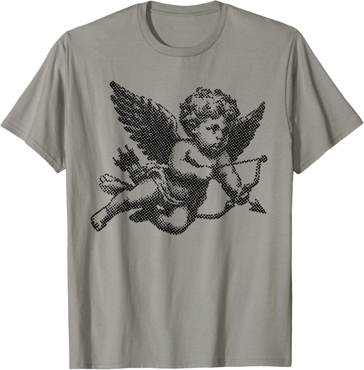 Vintage Cupid Cherub Black and White T-Shirt - T-Shirt | Sand