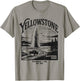 Yellowstone National Park Wyoming Geyser USA Retro Vintage T-Shirt - T-Shirt | Sand