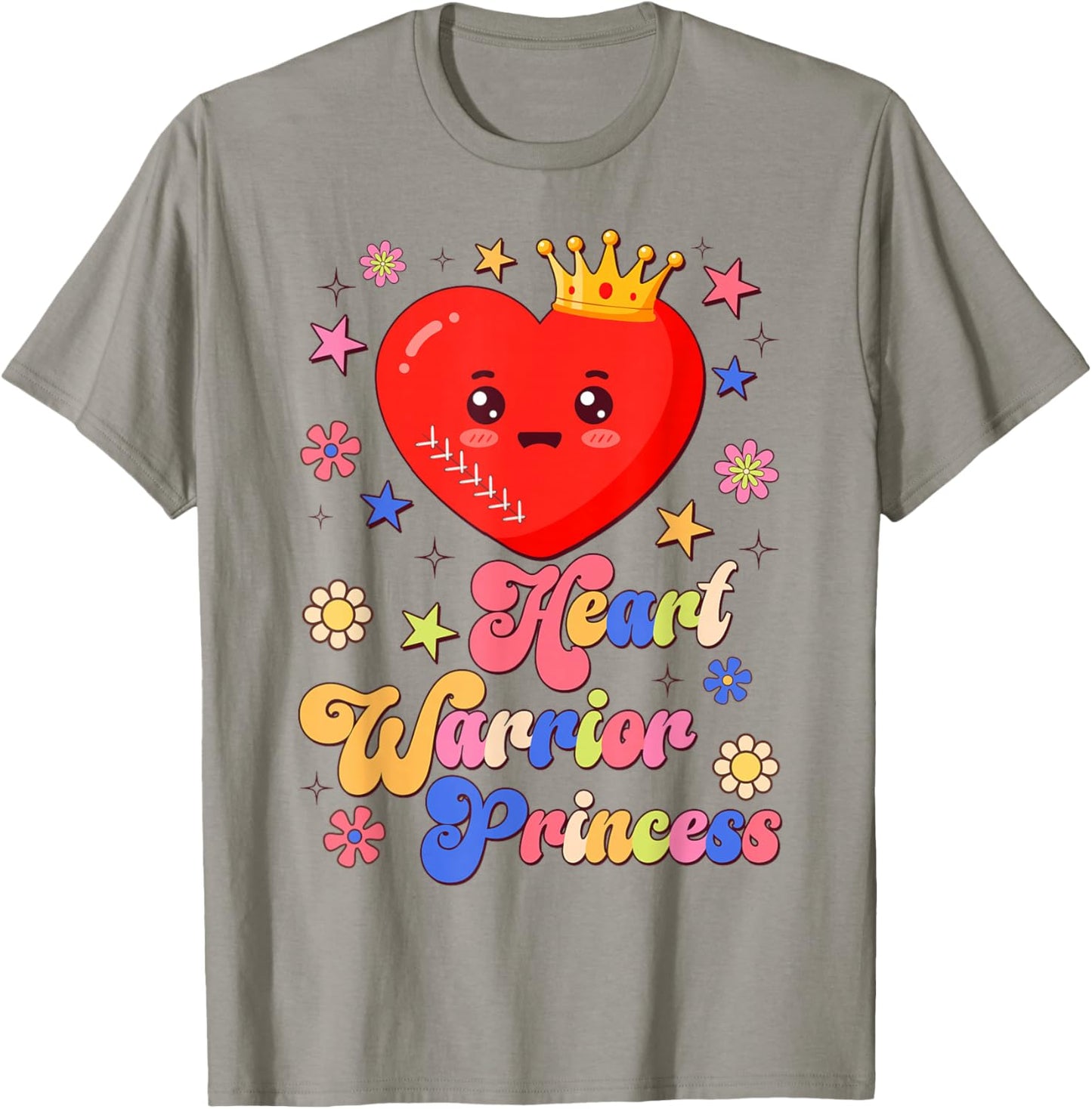 Heart Warrior Princess CHD Congenital Heart Defect Awareness T-Shirt - T-Shirt | Sand