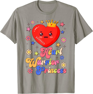 Heart Warrior Princess CHD Congenital Heart Defect Awareness T-Shirt - T-Shirt | Sand
