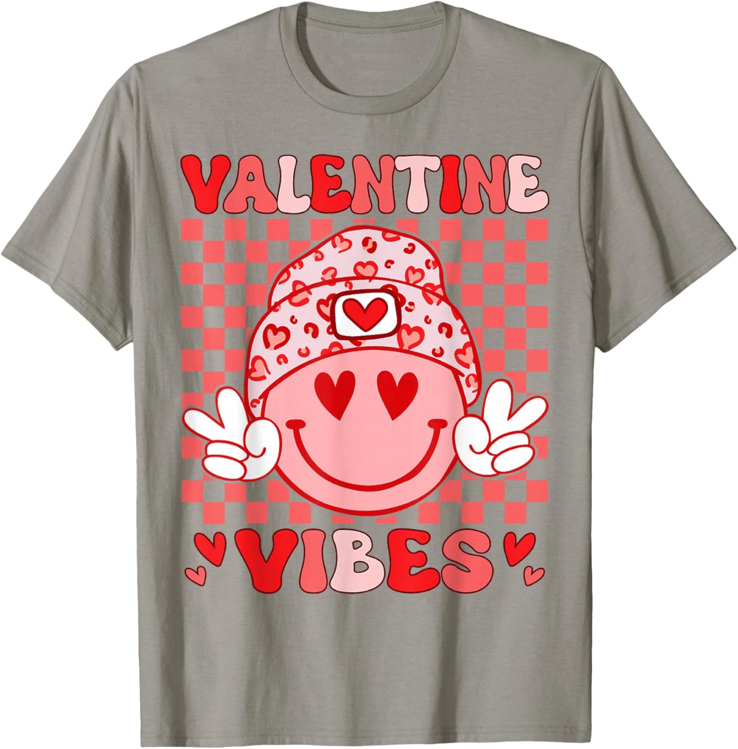 Valentine Vibes Hippie Valentines Day Shirts for Girls Women T-Shirt - T-Shirt | Sand