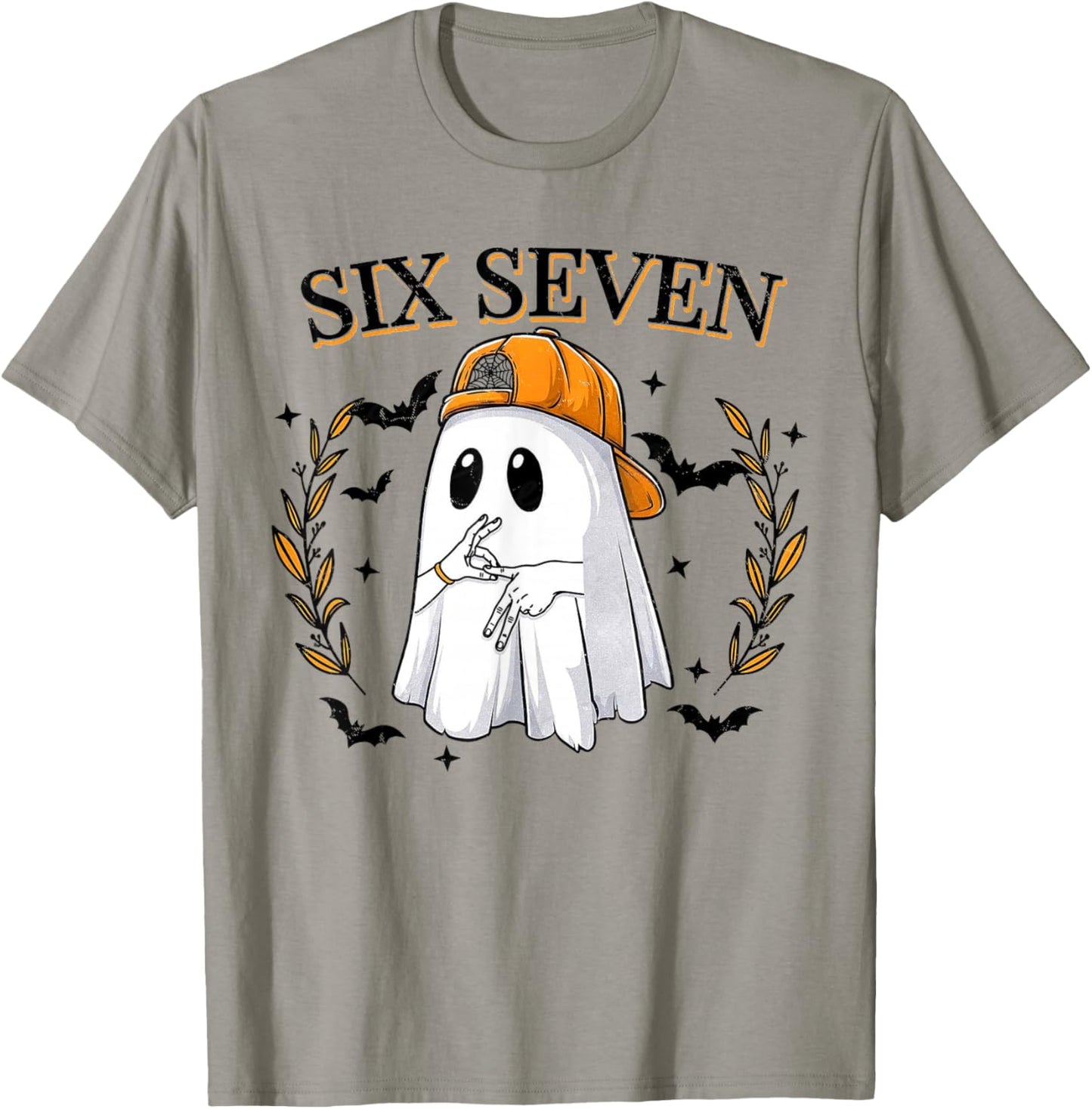 Funny 67 Six Seven Meme Couple Ghost Halloween Costume T-Shirt - T-Shirt | Sand