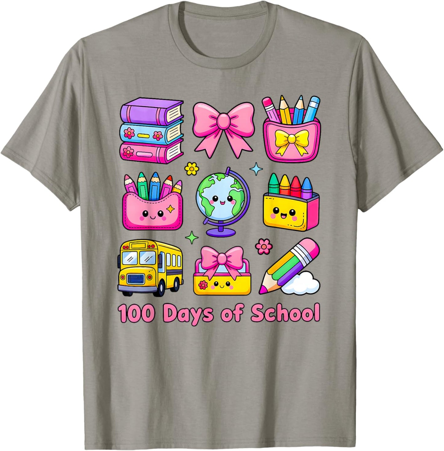 100 Days of School Teacher Kids 100 Days Smarter 100th Day T-Shirt - T-Shirt | Sand