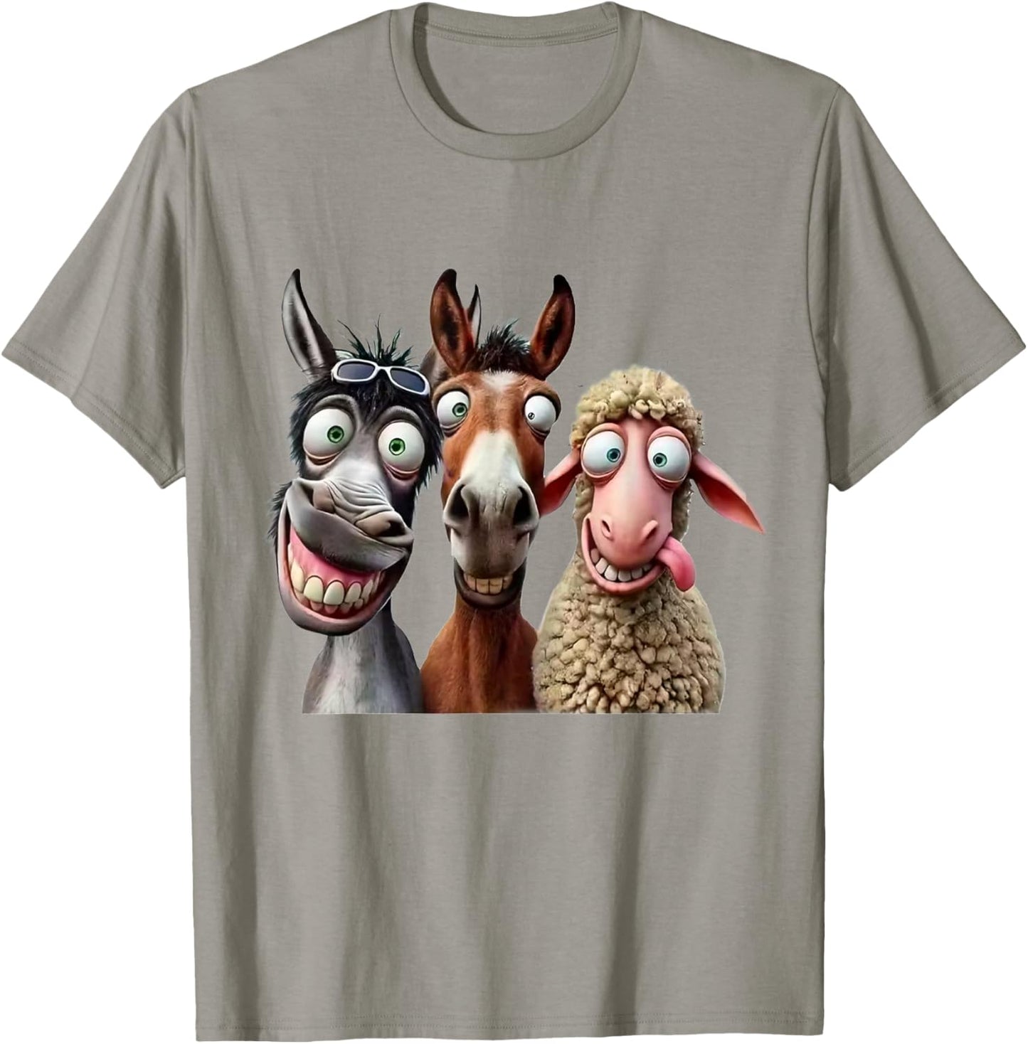 Eagerlys Best Friend Funny Animal Art Donkey Horse Sheep T-Shirt - T-Shirt | Sand