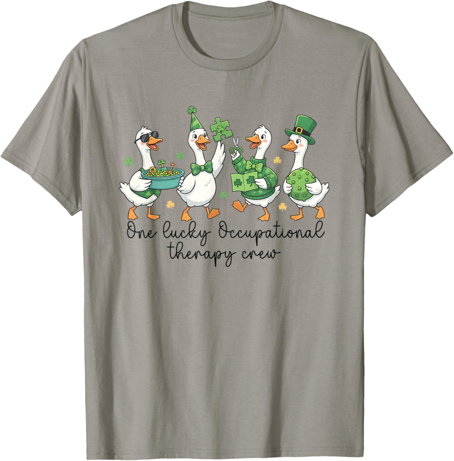 Funny Goose Irish St Patrick's Day Occupational Therapy T-Shirt - T-Shirt | Sand