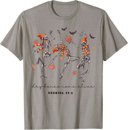 Skeleton Bible Verse Dry Bones Come Alive Christian Jesus T-Shirt - T-Shirt | Sand