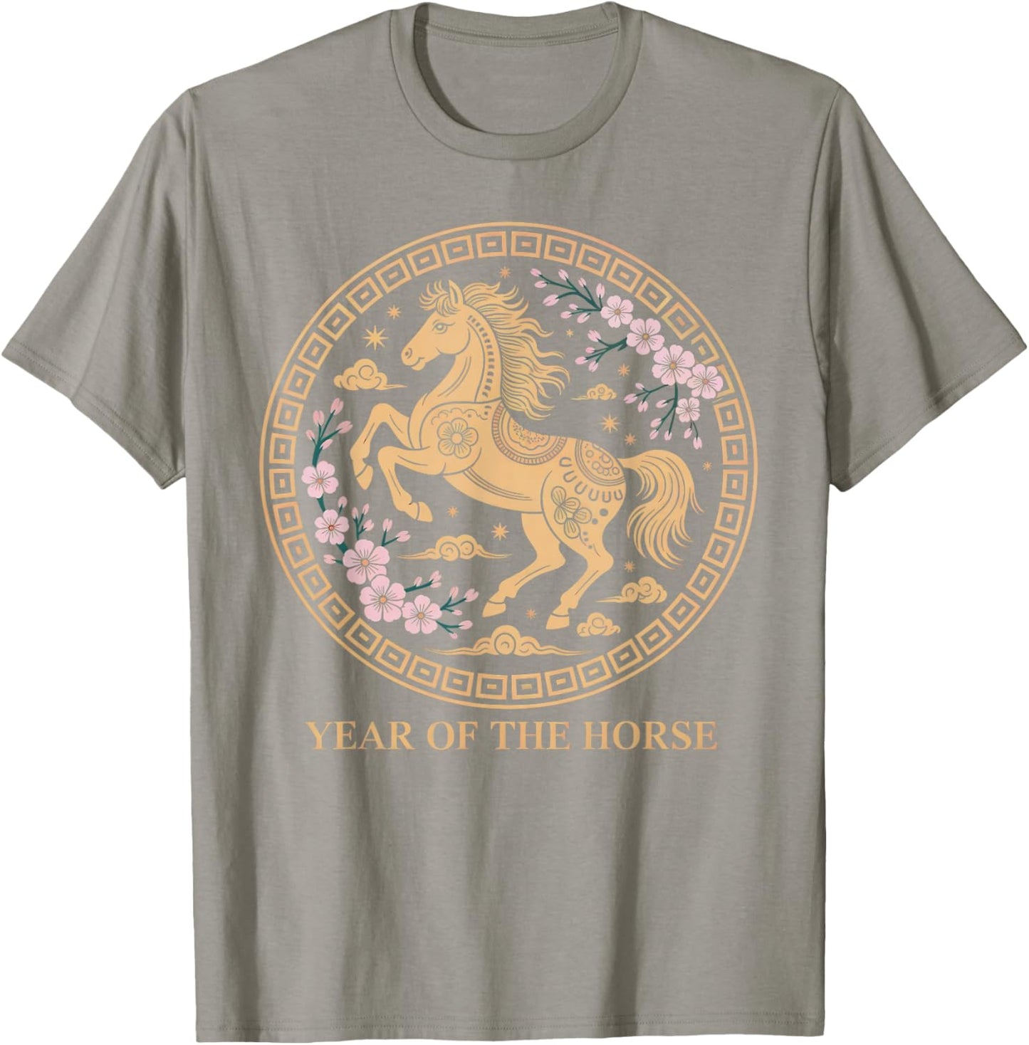 Chinese New Year 2026 Horse Red Lunar New Year of The Horse T-Shirt - T-Shirt | Sand