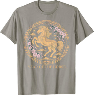 Chinese New Year 2026 Horse Red Lunar New Year of The Horse T-Shirt - T-Shirt | Sand