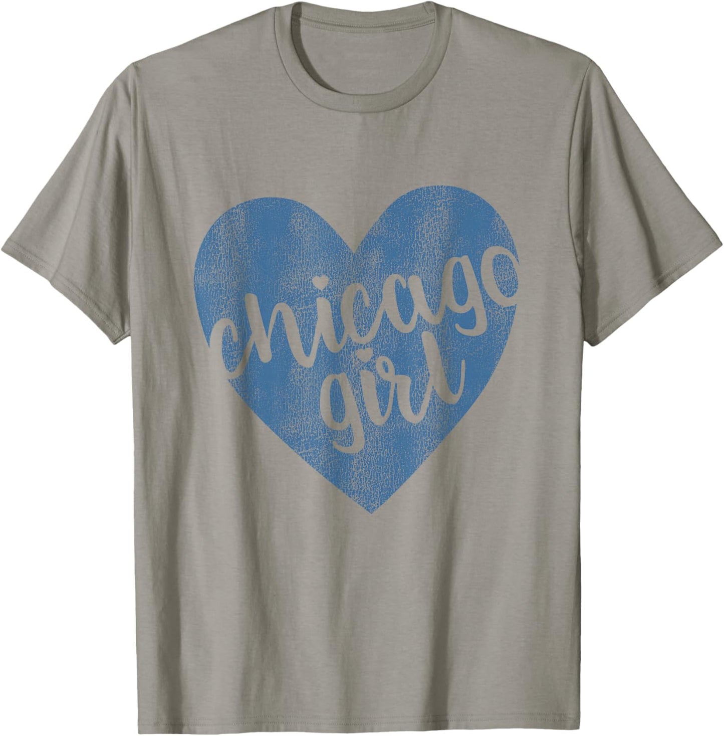 Retro Blue Chicago Souvenir Women Girls T-Shirt - T-Shirt | Sand