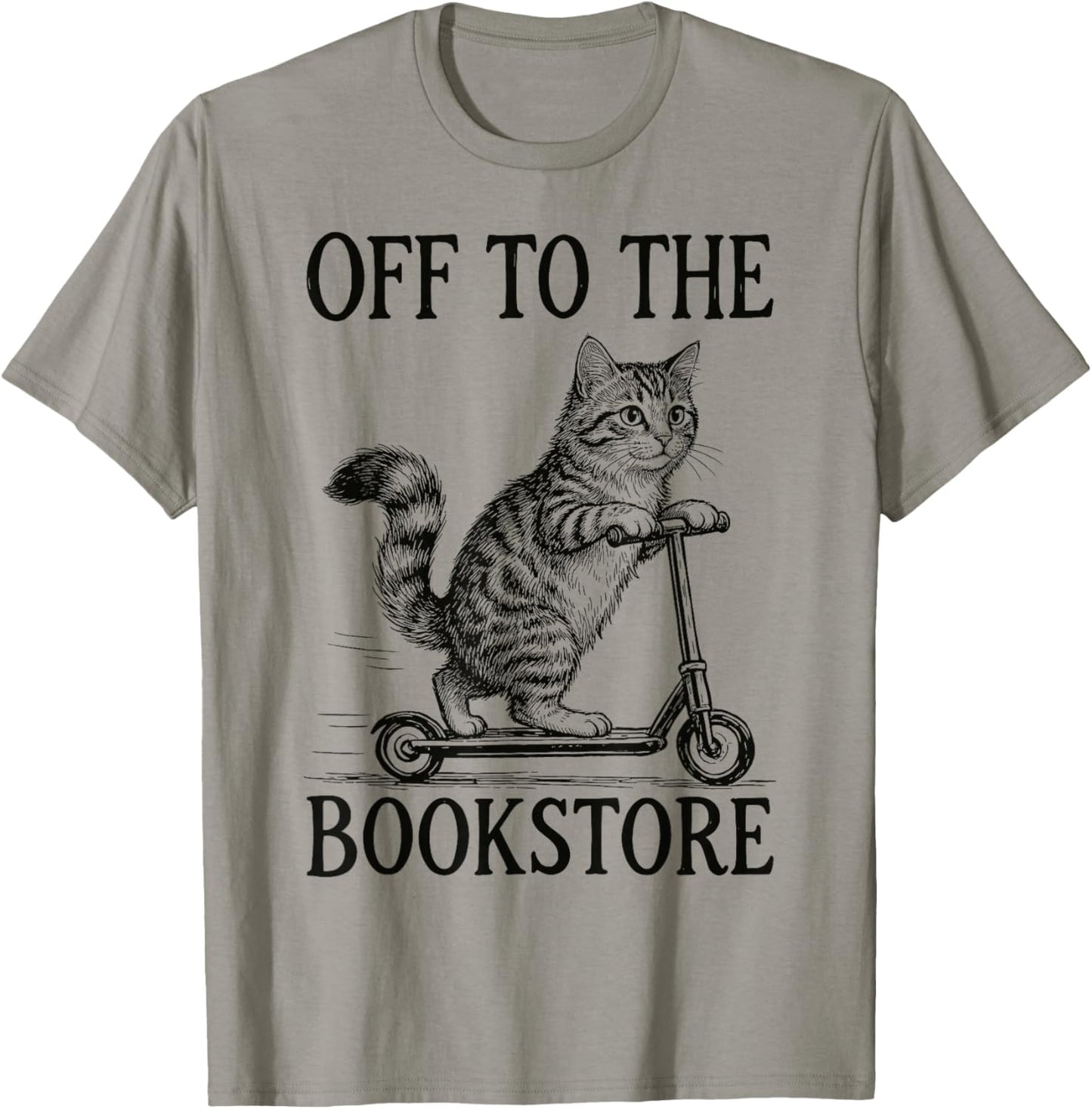 Off to The Bookstore Reading Bookworm T-Shirt - T-Shirt | Sand