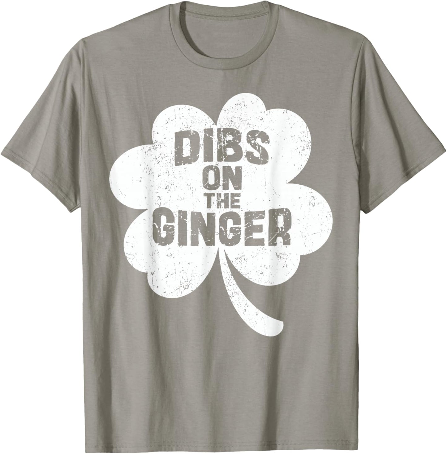 Funny Dibs On The Ginger Shamrock St Patricks Men Women T-Shirt - T-Shirt | Sand