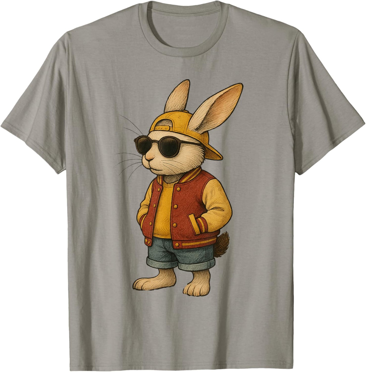 Happy Easter Day Bunny Sunglasses School Cute Men Boys Kids T-Shirt - T-Shirt | Sand