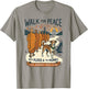 Walk for Peace Monks Dog USA Journey 2025-2026 Vintage Zen T-Shirt - T-Shirt | Sand