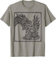 Dragon Breathing Fire on Ice Cubes Fantasy T-Shirt - T-Shirt | Sand