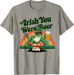 Irish You were Beer Frog Meme Beer Drinking St Patrick's Day T-Shirt - T-Shirt | Sand