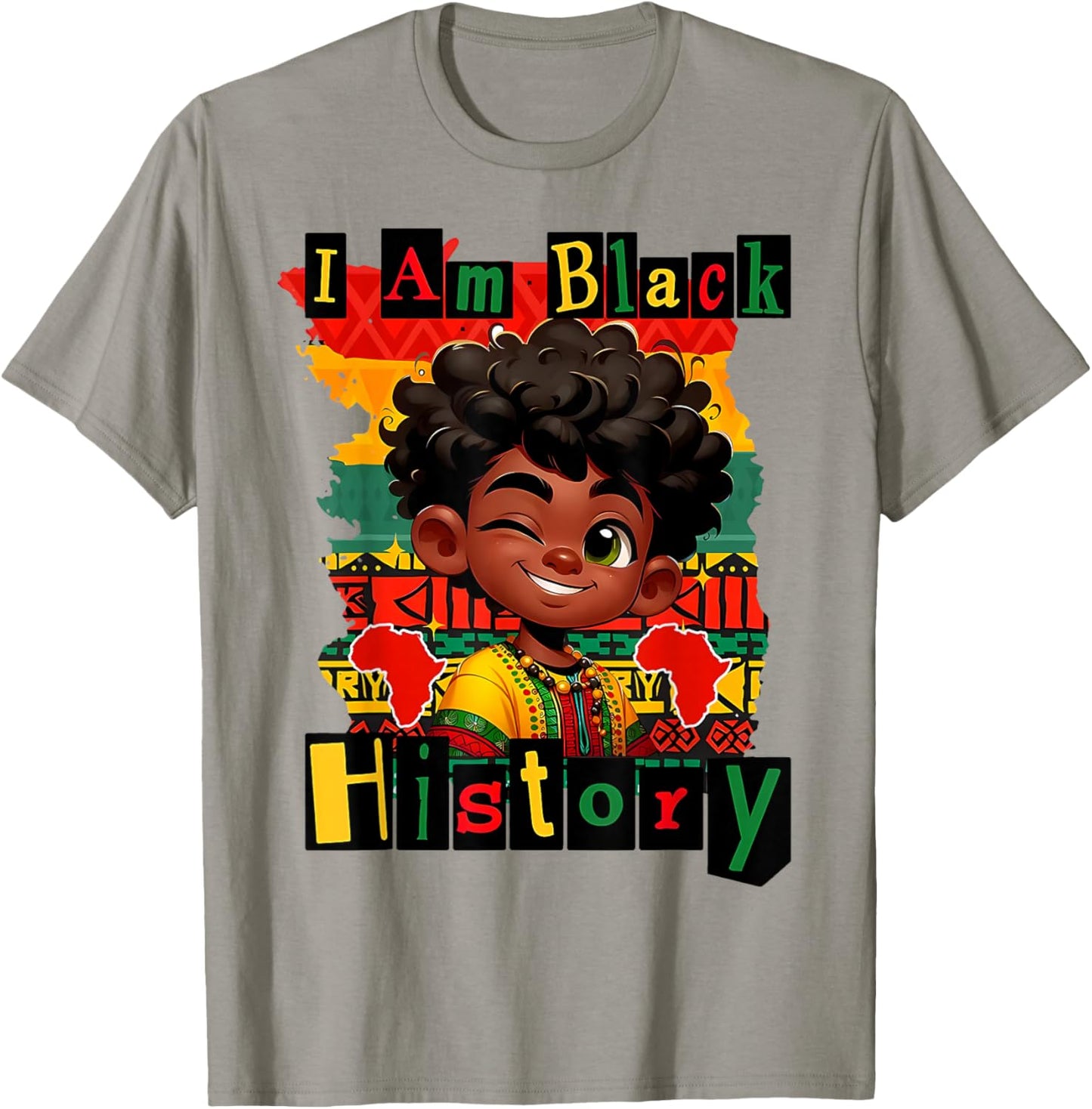 I am Black History Juneteenth Boy Girl Kids BHM T-Shirt - T-Shirt | Sand