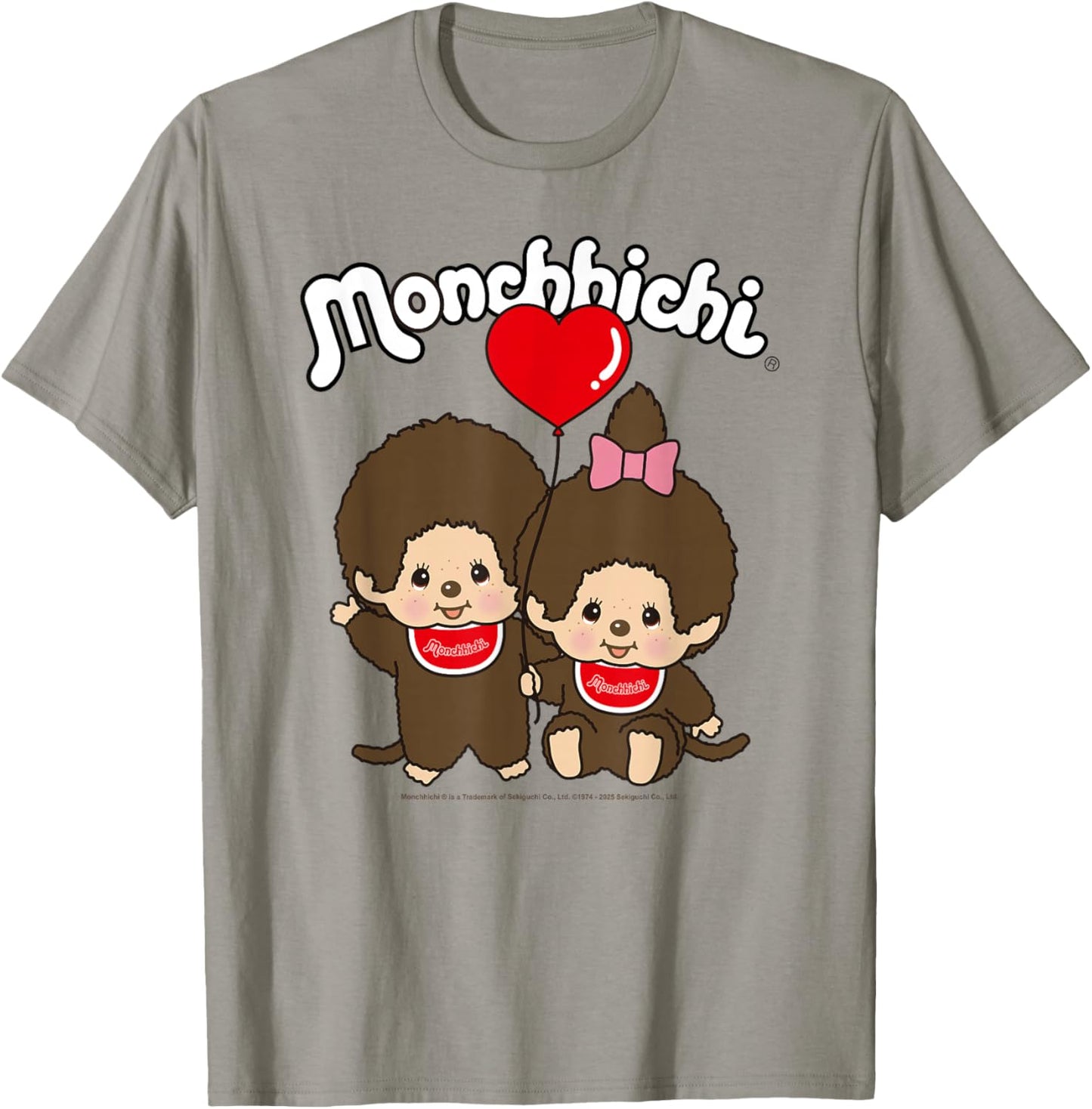 Monchhichi Valentine's Day Cute Little Fluffy Twins T-Shirt - T-Shirt | Sand