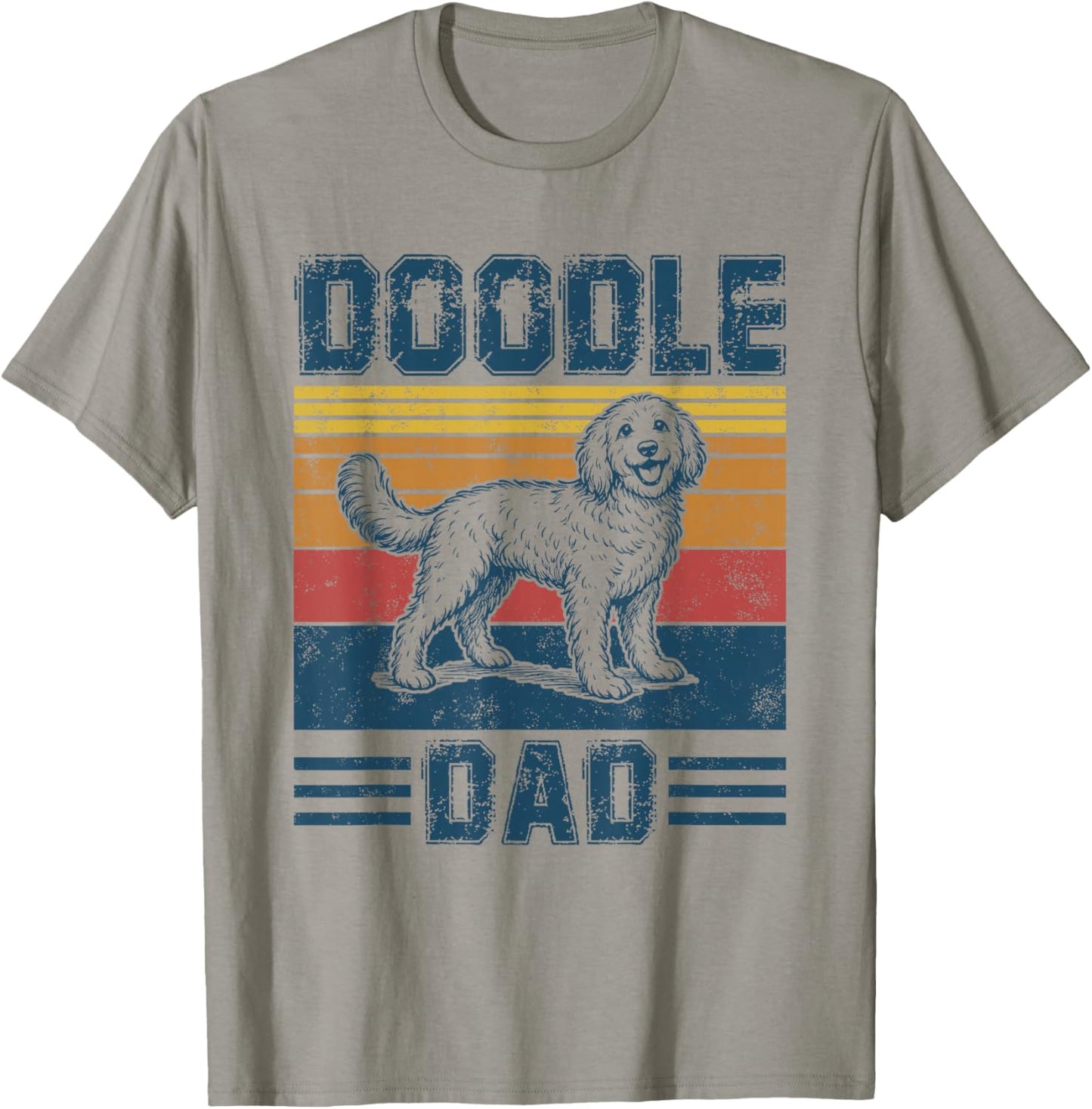 Funny Vintage Doodle Dad Retro Dog Lover T-Shirt - T-Shirt | Sand