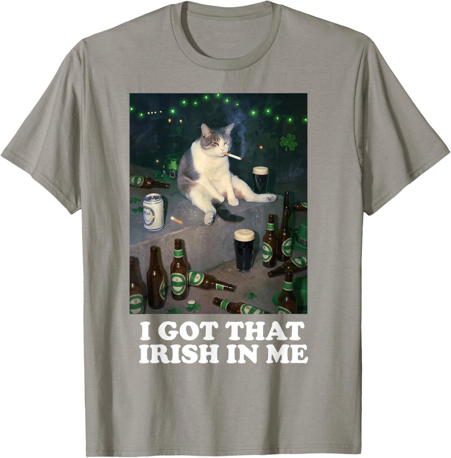 I Got That Irish in Me Cat Funny 2026 St Patricks Day Parade T-Shirt - T-Shirt | Sand