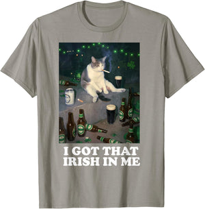 I Got That Irish in Me Cat Funny 2026 St Patricks Day Parade T-Shirt - T-Shirt | Sand