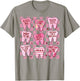 Cute Pink Checkered Dental Tooth Dentist Valentine's Day T-Shirt - T-Shirt | Sand