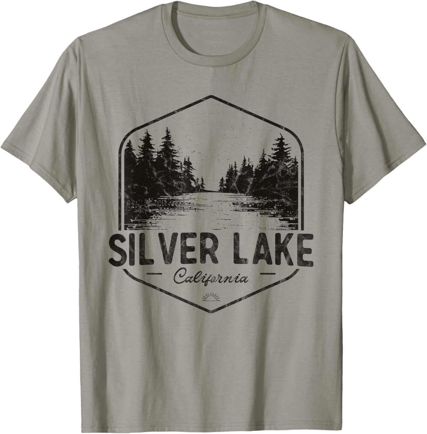 Silver Lake California Outdoors Vintage T-Shirt - T-Shirt | Sand